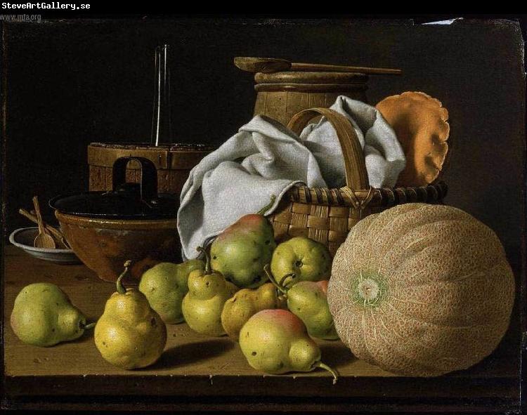 Luis Egidio Melendez Still Life with Melon and Pears